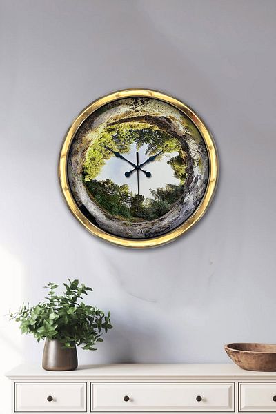 Kasva Concept Decoration 40 cm Gold Metal Tree Wall Clock