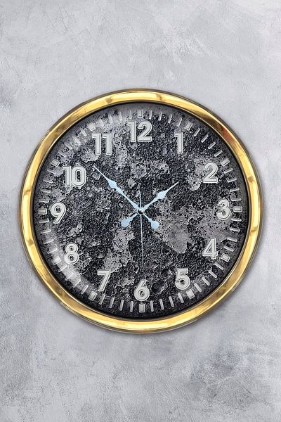 Kasva Concept Decoration 40 cm Gold Metal Kreter Wall Clock