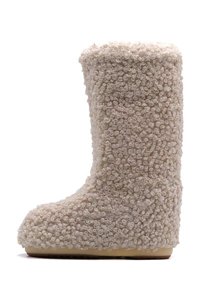MOON BOOT MB Icon Faux Curly - kék csukló sima kialakítással