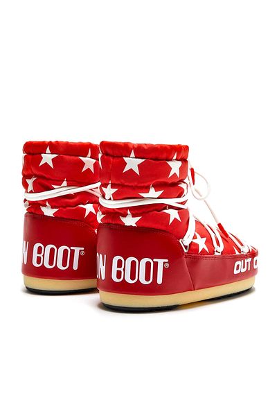 MOON BOOT 14601700 -002 Light Low Stars - Roșu/Alb