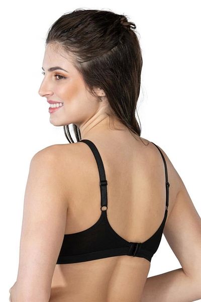 Evenstar Emay 1422 - Sutien pentru alăptare acoperit cu bumbac modal negru