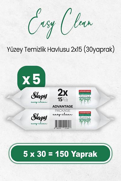 Sleepy Cleaning Towel - Easy Clean, 2X15X5 Pieces (150 Sheets)