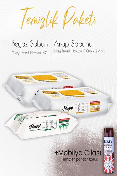 Sleepy Düvenci Cleaning Package 13 - 2 Pieces of 100, 1 Piece of 50 and Furniture Polish