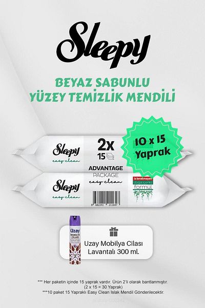 Sleepy 150 Pieces Furniture Polish with White Soap and Lavender - Gift