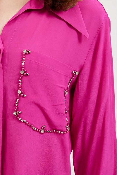 Setre Orchid Pocket Beaded Detailed Shirt