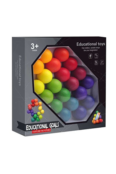 MEGA 3D Gökkuşağı Renkli Plastik Eğitici Dekompresyon Toplar