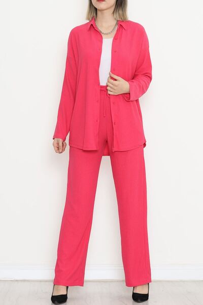 Moka Shopin Fuchsia Mokashopin Seersucker Set - Shirt Set 4592.1254