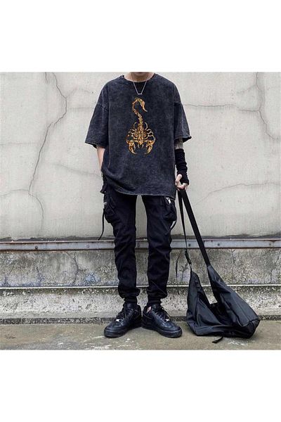 Aesthia Μπλουζάκι MINGALONDON Unisex Washable Gothic Scorpion - Αντίκα