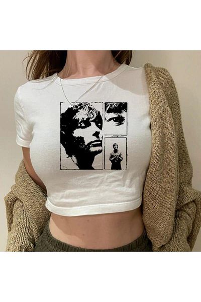 Aesthia MINGALONDON Harry Louis Printed Crop Μπλούζα
