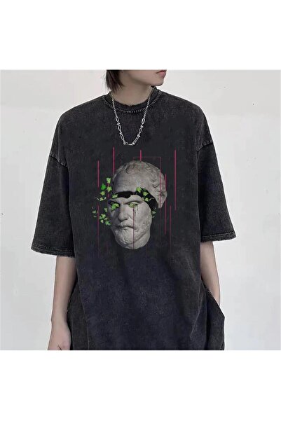 Aesthia MINGALONDON Unisex periva umetnička skulptura antikvitet T-shirt - Li...