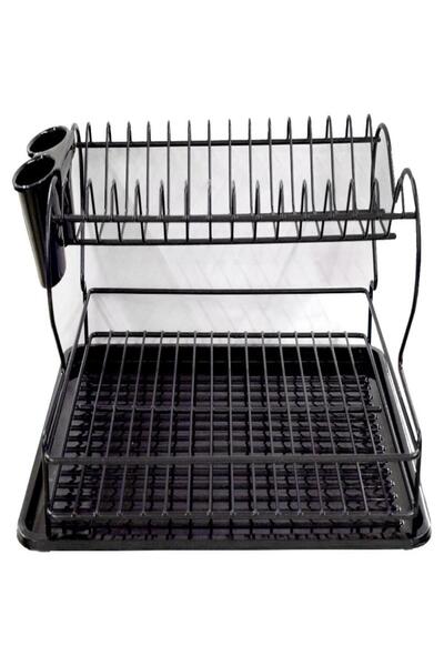 Mir-ay Rüya 2 Katlı Tabaklık Plastik Kaplama Siyah Kt01-Ps