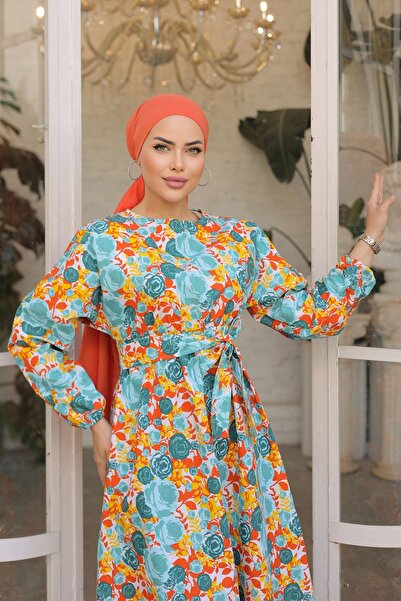 Moka Shopin Mokashopin Water Green Belted Dress - 18290.1778