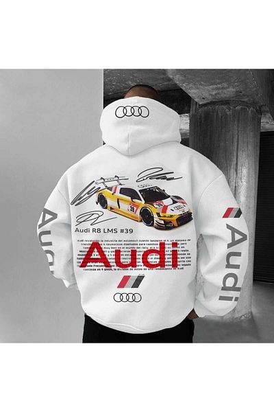Aesthia Φούτερ με λευκή κουκούλα με στάμπα MINGALONDON Audi