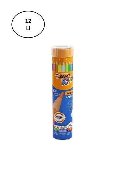 Toptan Bulurum مجموعة ألوان جافة معدنية من Bic Evolution - 12 قطعة T12+1