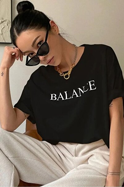 spearly Μπλουζάκι Unisex Balance Printed Oversize Boyfriend