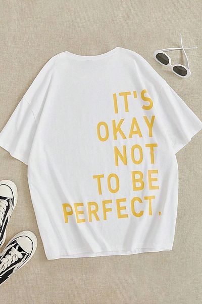 Pink Sky Unisex 'it's Okay' Printed T-shirt