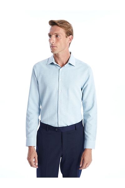 LC Waikiki Cămașă Dobby pentru bărbați, cu mânecă lungă, slim fit