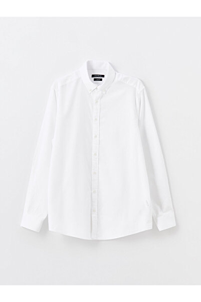 LC Waikiki Ανδρικό πουκάμισο - Slim Fit, Μακρυμάνικο, Dobby