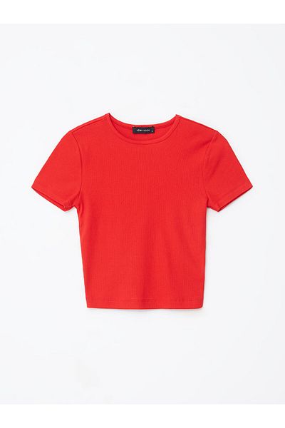LC Waikiki Tricou de damă cu decolteu rotund texturat