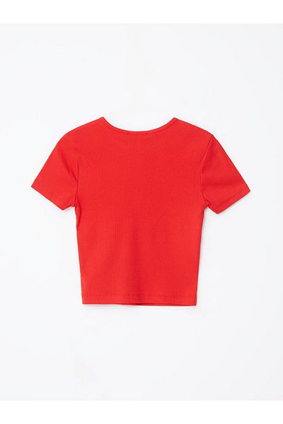 LC Waikiki Tricou de damă cu decolteu rotund texturat
