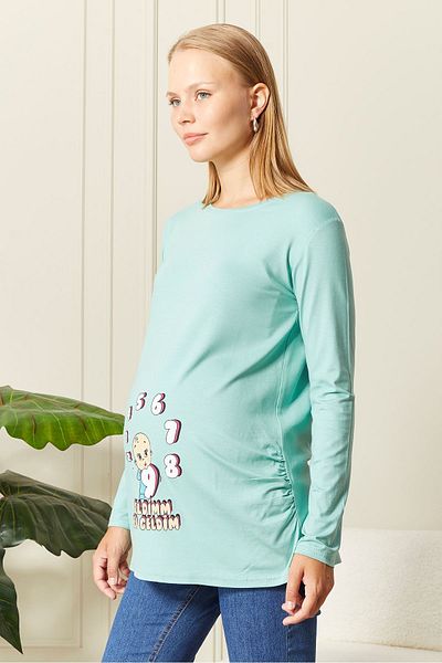 epaavm Long Sleeve Printed Maternity T-Shirt