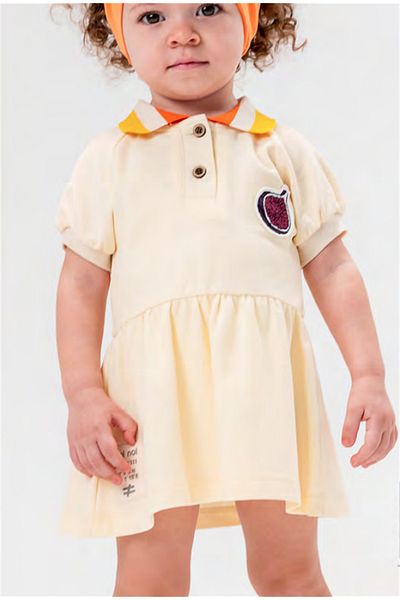 Moi Noi Dress Polo Neck Beige