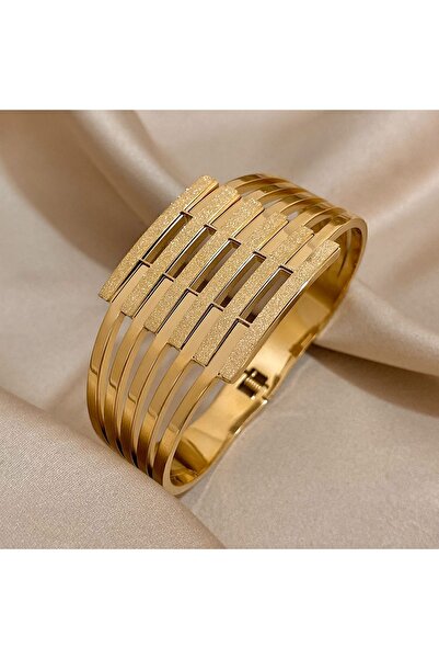 ZAVİRA SİM DETAYLI ÇELİK KABURGA KELEPÇE BİLEKLİK