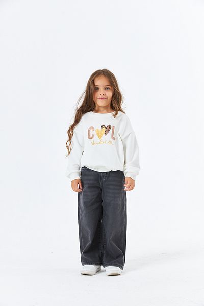 Serbend Sck-1323 Serbend Kids - Girls Crew Neck Sweat