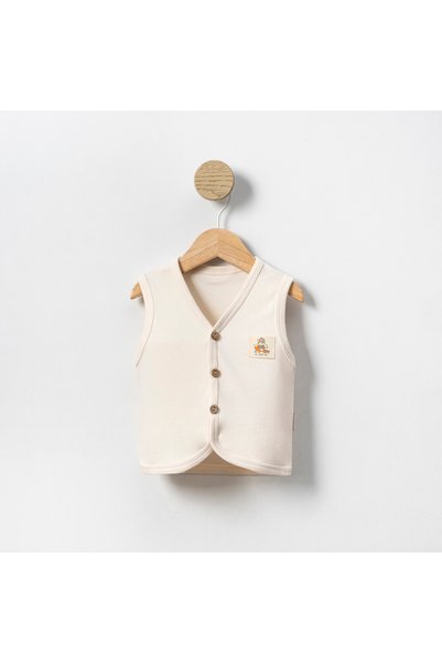 yukobaby bebeğiniz için en doğalı Newborn Baby Vest - 100% Cotton, Fox Crest