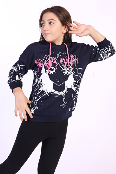 Toontoy Дівчинка - Світшот з капюшоном і принтом