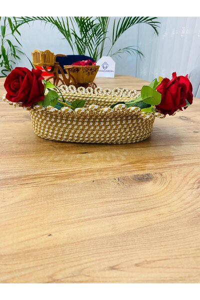 JÜTEX HOME سلة خبز من الجوت الخوص مقاس 30 × 20 × 18 - سلة تخزين منظمة داخل ال...