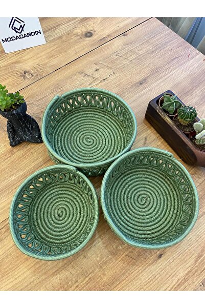 JÜTEX HOME 3-dijelna pletena korpa od jute i pruća - organizator za kuhinju, ...