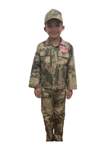 Çocuktarz Military Gendarmerie Camouflage Children's suit (Pocket+Palaska)