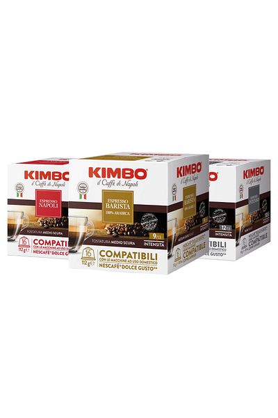 Kimbo Espresso Barista + Napoli + Intenso Dolce Gusto Compatible Coffee (16-Piece Box) (Set of 3)
