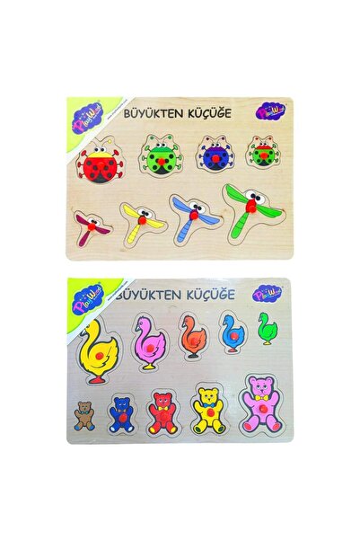 ONYIL Play Wood Ahşap Tutmalı Yapboz Büyükten Küçüğe 1 Adet Model 18aylık