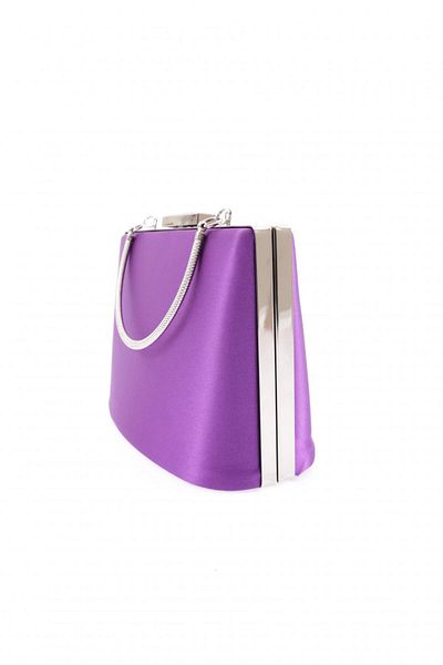 DGN Purple Satin Evening Dress Portfolio Bag - 63993152