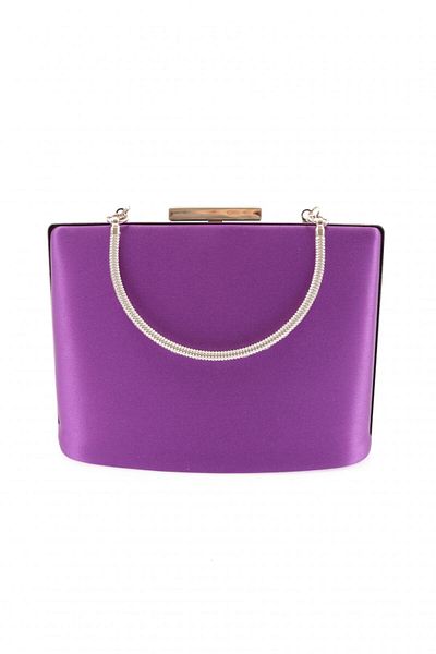 DGN Purple Satin Evening Dress Portfolio Bag - 63993152