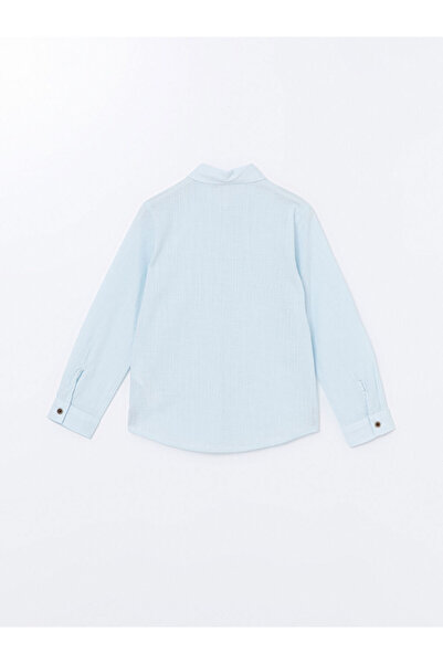 LC Waikiki Lcw Eco Blue Basic hosszú ujjú fiú ing