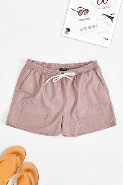 For You Man Men's Swim Shorts with Pocket Detail Stone