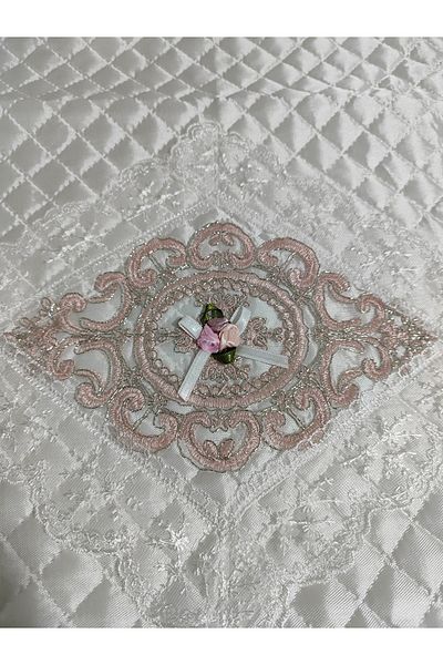 DİLEX Λευκό κάλυμμα πλυντηρίου ρούχων Lace Edge
