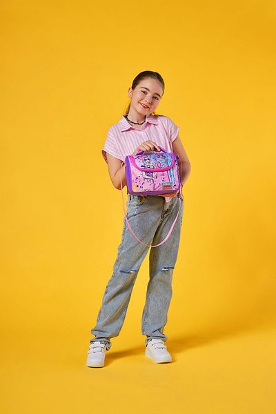 Coral High Pink Purple Fashion Patterned Kids Thermo Lunchbox - 11755