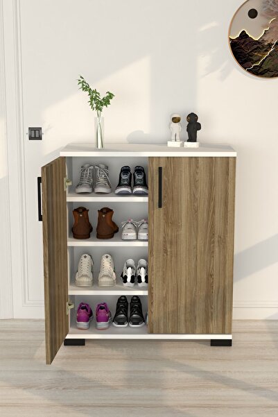 Moonlife Athena Çok Amaçlı 2 Kapaklı ,Kahve Köşesi,Mutfak,Banyo, Kiler Dolabı Meşe