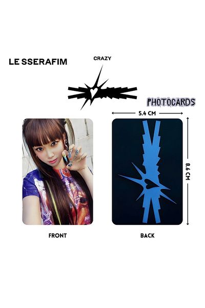 Kpop Dünyasi Le Sserafim Chaewon -''Crazy'' Photocard Set