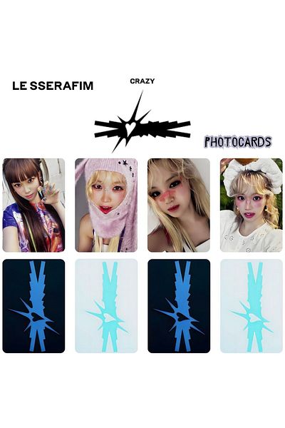 Kpop Dünyasi Le Sserafim Chaewon -''Crazy'' Photocard Set