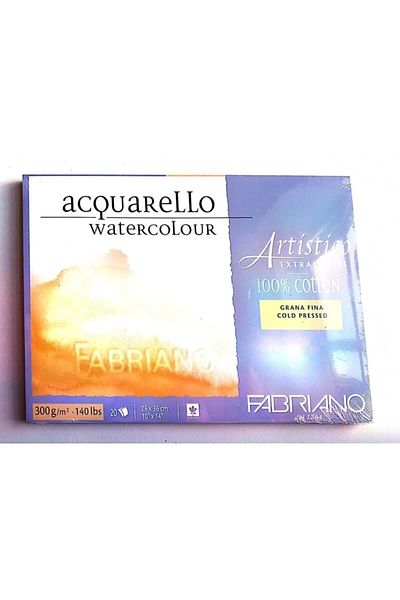 Fabriano Artistico Extra White Sulu Boya Bloğu Cold Press 300g 26x36 20 Σελίδες