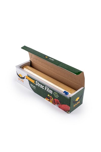 ORG AMBALAJ Stretch Film 30 cm X 150 Meter Food Stretch Film with Boxed Sliding Blade 1 Piece