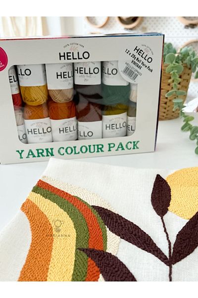 Hobianna Hello Punch & Amigurumi 12-Piece (VINTAGE) Nostalgia Thread Set