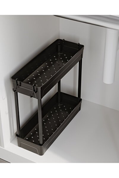 ATA HOME Οργανωτής μπάνιου 2 επιπέδων με αντιολισθητική βάση - οργανωτής κάτω από τον νεροχύτη.