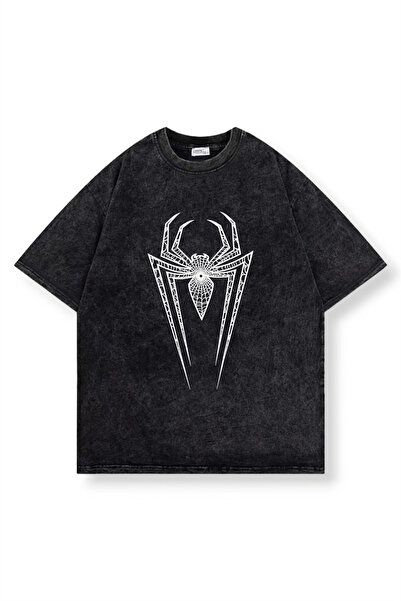 Carpe Yıkamalı Spider Oversize T-shirt