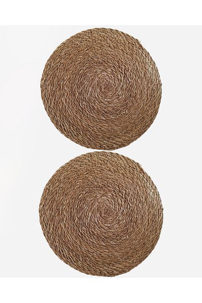 BALSA 35cm Charger Knitted Wicker Serving - Pack of 2